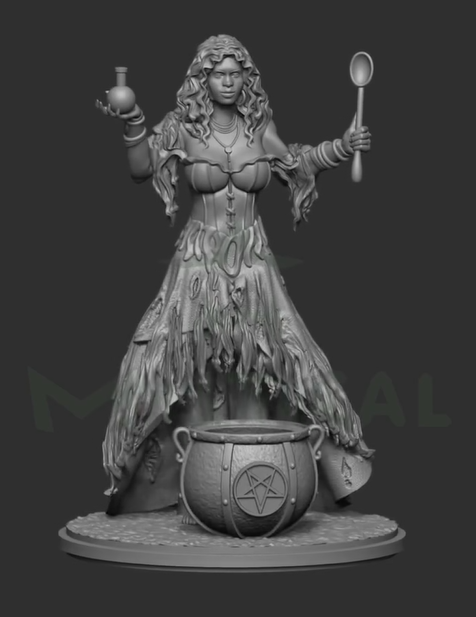 Maria Farrapo em miniatura impressa em 3D