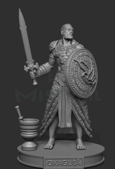 Oxaguiã em miniatura impresso em 3D