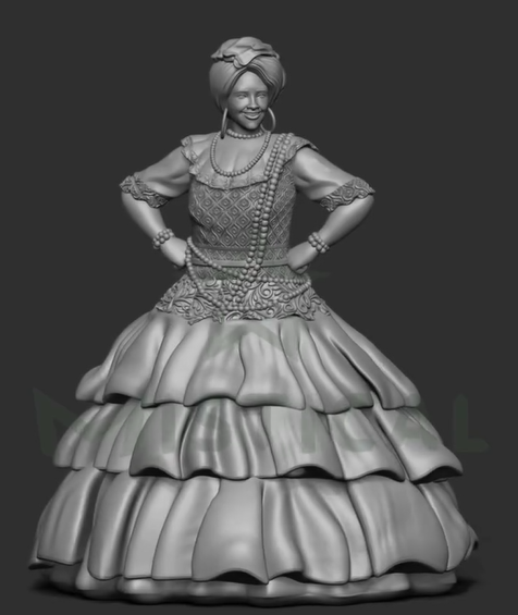 Baiana em miniatura impressa em 3D
