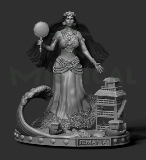 Iemanjá em miniatura impressa em 3D