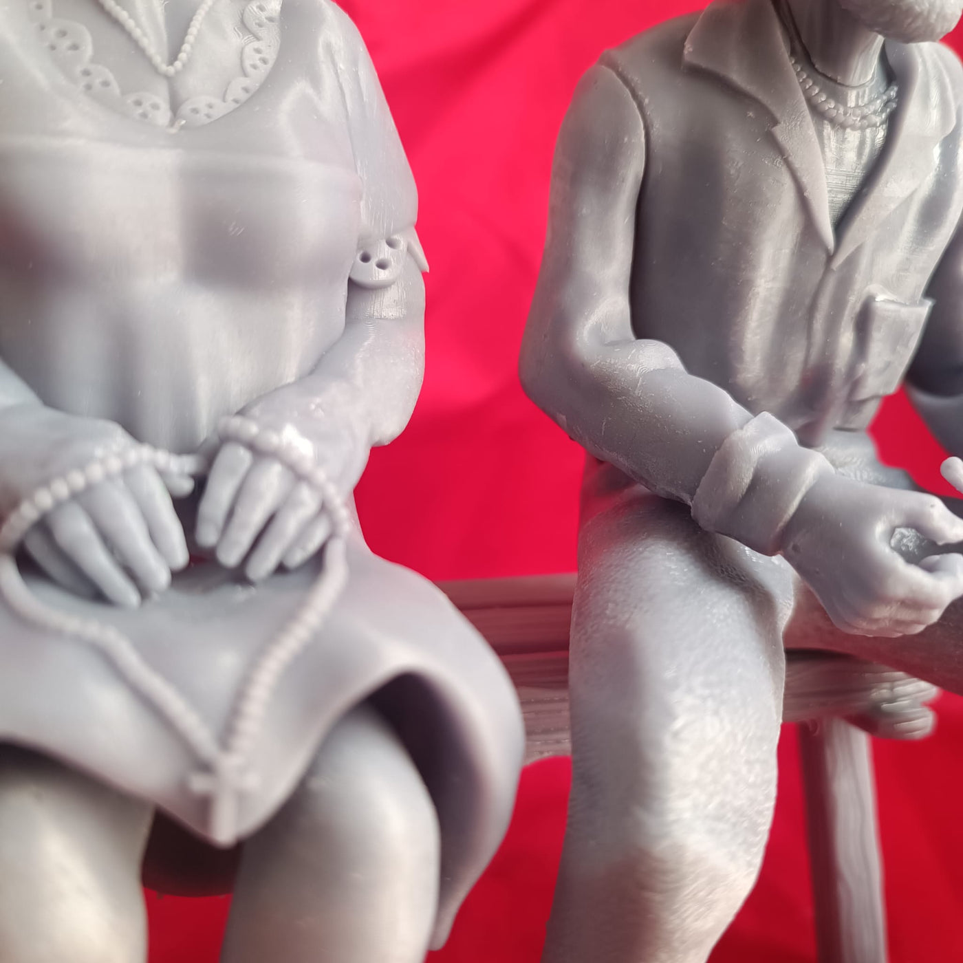 Pretos Velhos em miniatura impressos em 3D