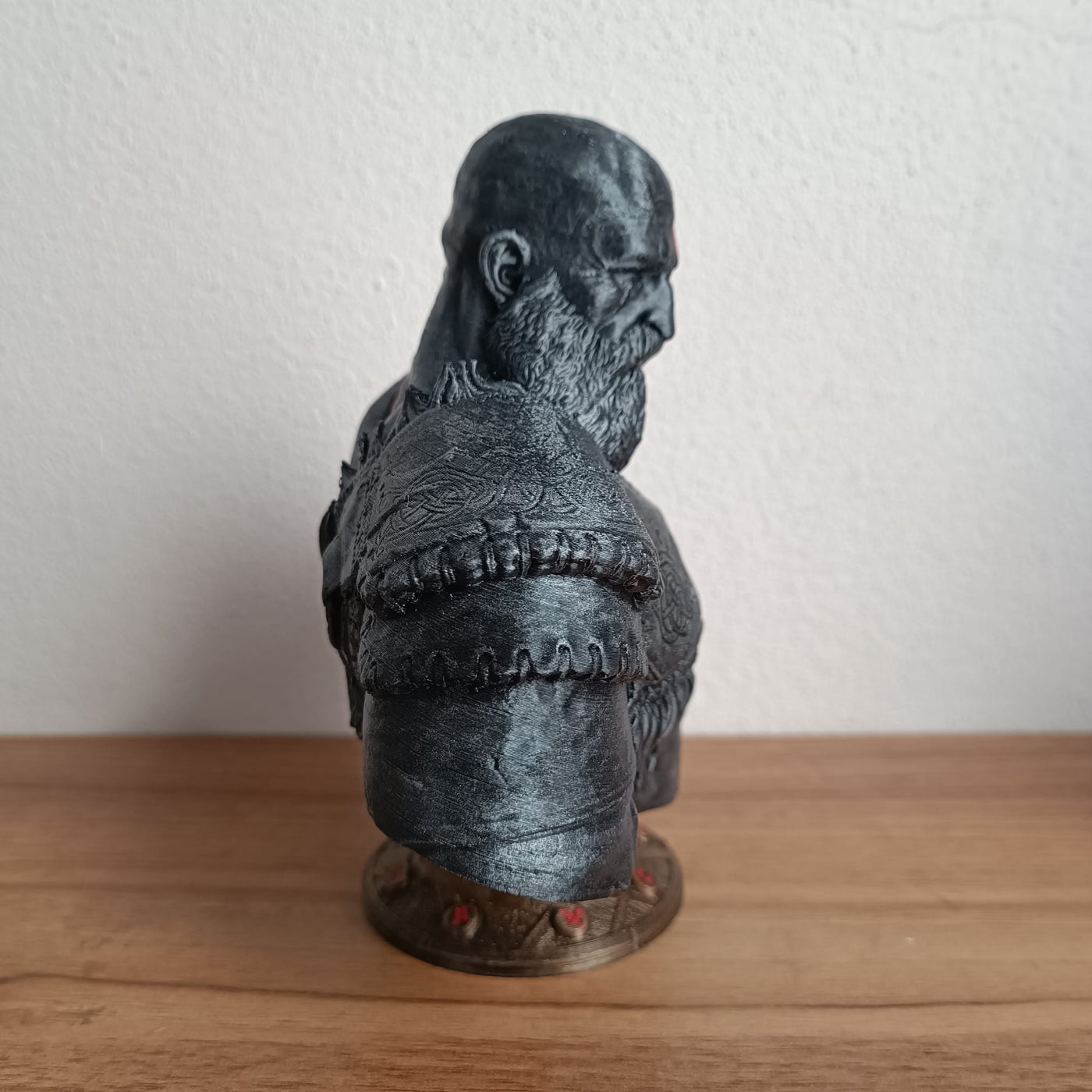 Busto (V2) Kratos God of War em miniatura impresso em 3D