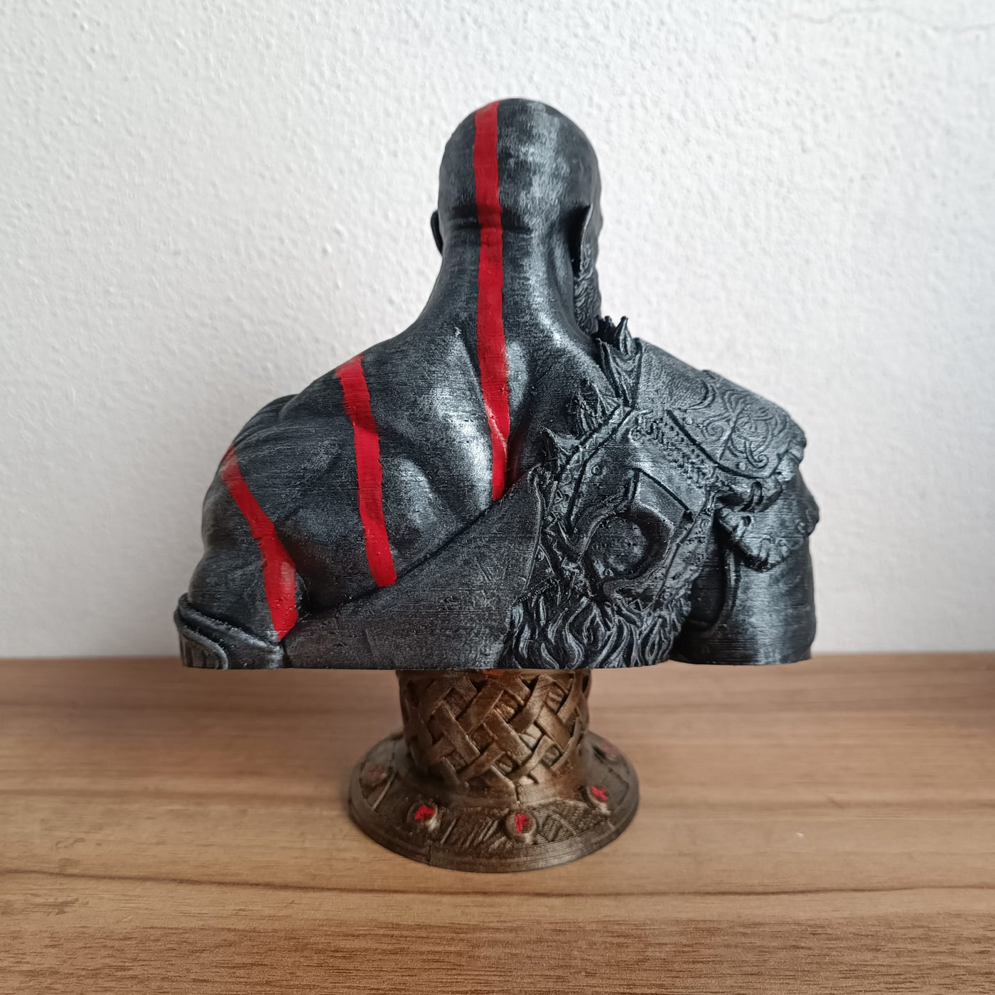 Busto (V2) Kratos God of War em miniatura impresso em 3D