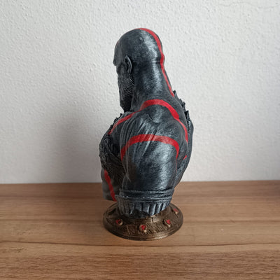Busto (V2) Kratos God of War em miniatura impresso em 3D