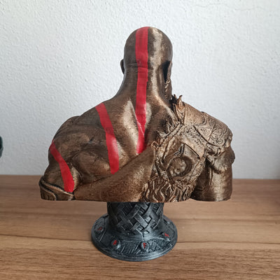 Busto (V2) Kratos God of War em miniatura impresso em 3D