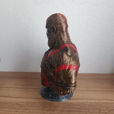 Busto (V2) Kratos God of War em miniatura impresso em 3D