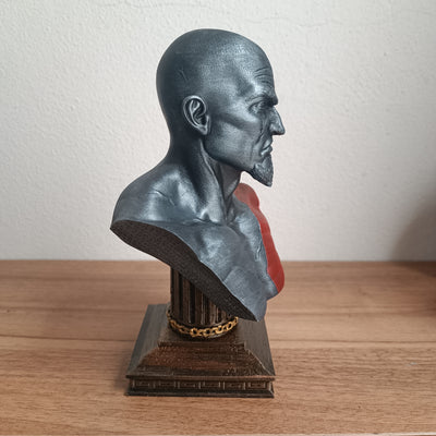 Busto (V1) Kratos God of War em miniatura impresso em 3D