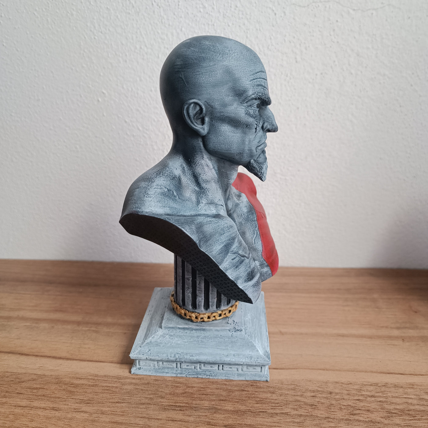 Busto (V1) Kratos God of War em miniatura impresso em 3D