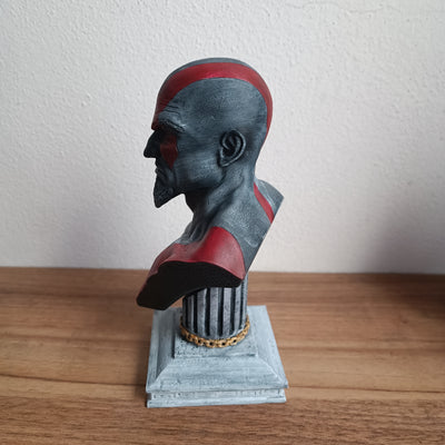 Busto (V1) Kratos God of War em miniatura impresso em 3D