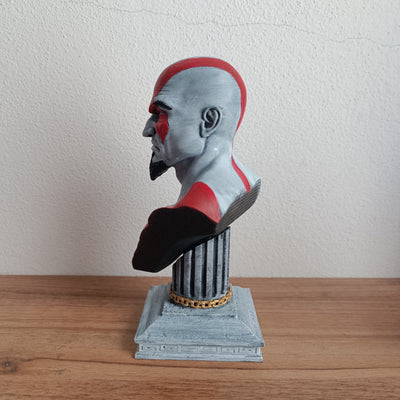 Busto (V1) Kratos God of War em miniatura impresso em 3D