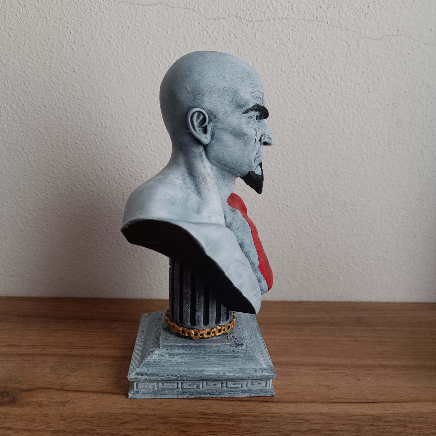 Busto (V1) Kratos God of War em miniatura impresso em 3D