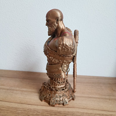 Busto (V3) Kratos God of War em miniatura impresso em 3D