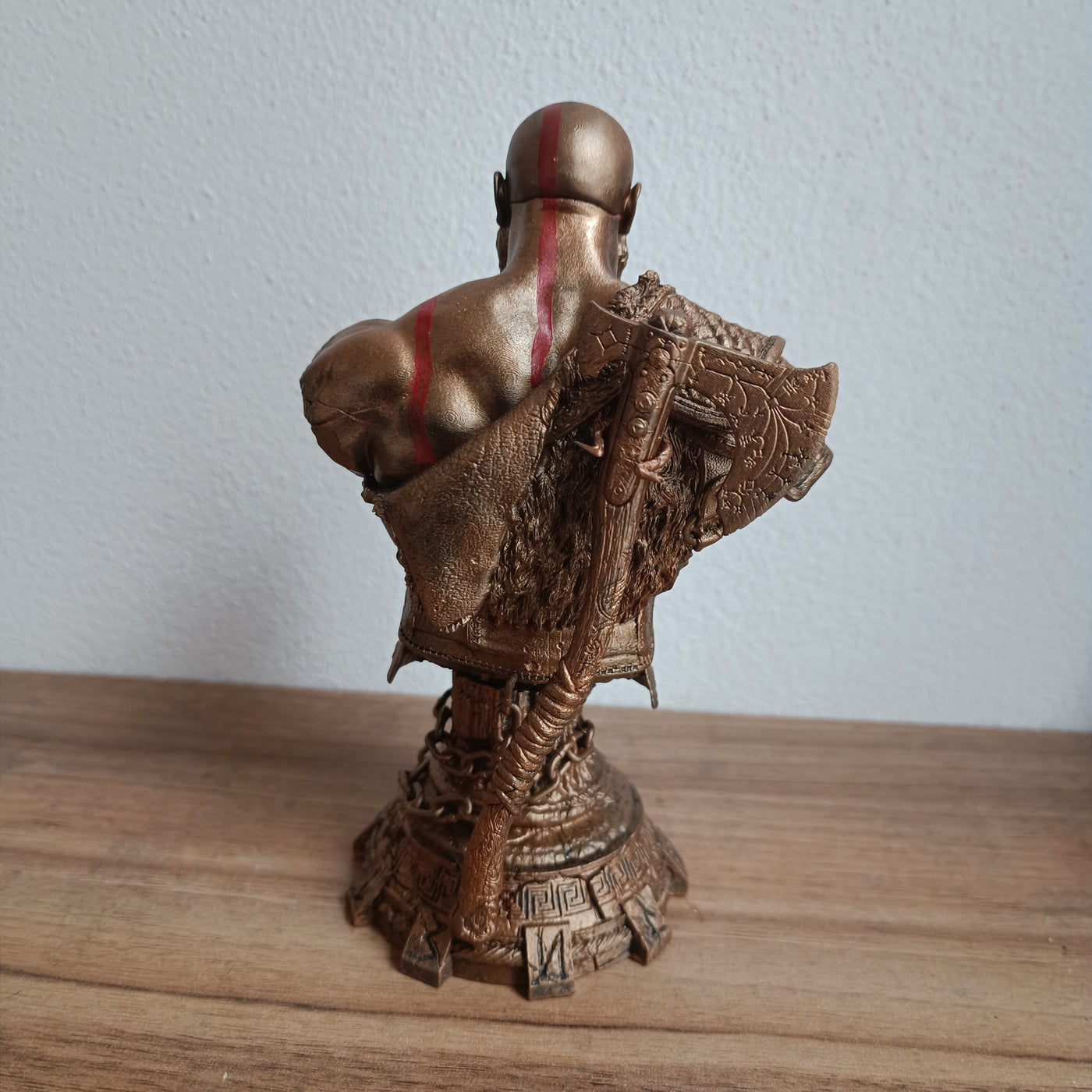 Busto (V3) Kratos God of War em miniatura impresso em 3D