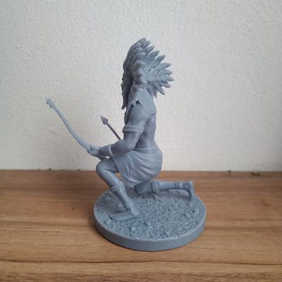 Pena Branca em miniatura impresso em 3D