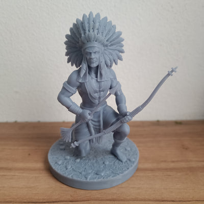 Pena Branca em miniatura impresso em 3D