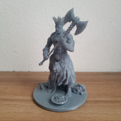 Xangô em miniatura impresso em 3D